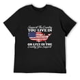 thumbnail image 3 of Support The Country You Live In Hip-hop Men's Cotton Short Sleeve HD Print Tee for Casual T-Shirt Crew Neck Top Black XL, 3 of 7