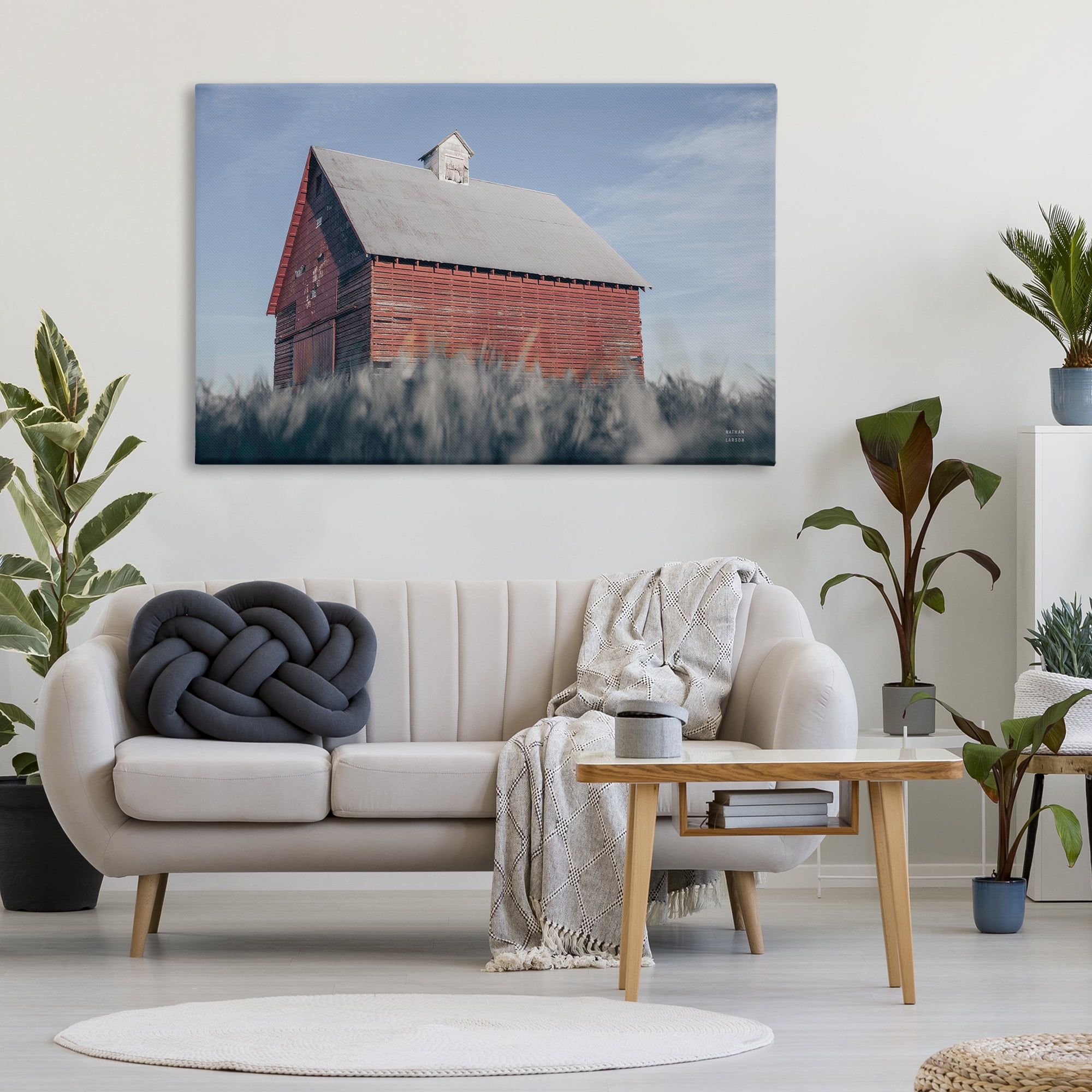 Stupell Industries End Of The Field Cottage Canvas Wall Art, design by Nathan Larson