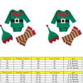 thumbnail image 7 of Unisex Baby Christmas Clothes Set Contrast Color Long Sleeve O-Neck Romper+Striped Leg Sleeves+Hat 3PCS, 7 of 7