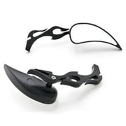 Krator Tear Drop Custom Black Motorcycle Rear Mirrors Compatible with Victory Ness Jackpot Arlen Series