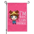 thumbnail image 1 of I'm Wearing Clean Underwear Kawaii Chibi Pigtails Garden Yard Flag, 1 of 3