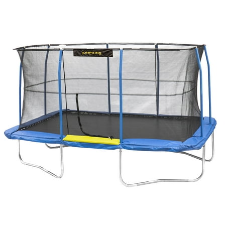 JumpKing 10 x 14 Foot Enclosed Rectangular Trampoline with G3 6 Pole