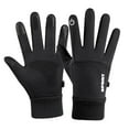 thumbnail image 2 of dianhelloya Non-Slip Silicone Palm Fleece Lining Elastic Knitting Cuffs Unisex Gloves Waterproof Windproof Cycling Gloves Cycling Accessories 1 Pair Black, 2 of 8