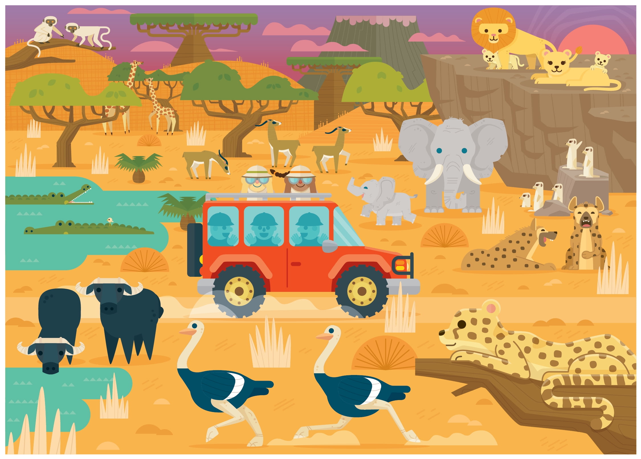 Chuckle & Roar 4 Pack Puzzles for Kids by Buffalo Games