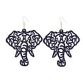 thumbnail image 5 of RSAMD Wood Hollow Elephant Statement Earrings for Women Wooden Boutique Jewelry-Red, 5 of 7
