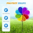 thumbnail image 5 of Solar Powered Reflective Wind Spinner - Bird Deterrent & Garden Decor, 36 Weatherproof Outdoor Windmill for Yard, Patio, Party with Rainbow Light Effects & Motion Activated Spinning, 5 of 9