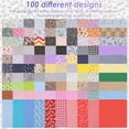 thumbnail image 3 of Austok 100 Pcs Cotton Fabric No Repeat Fabric Squares Printed Fabric Bundles 9.8x9.8inch Patchwork Squares Soft Sewing Fabric Decorative Quilting Fabric for Craft Patchwork, 3 of 8