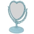 thumbnail image 3 of Miroir de Table Grossissant Double Face avec Rotation à 360 Degrés (Forme Cœur, Bleu), 3 of 8