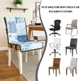 thumbnail image 5 of TSOVTHRID Blue Floral Patchwork Print Quilted Dining Chair Cushion Cover Non-Slip Water Resistant Chair Covers with Elastic Band Soft Seat Slipcovers for Home, Restaurant, Set of 2, 5 of 7