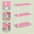 thumbnail image 2 of Furinno Turn-N-Tube 3-Tier Toolless Closet Organizers/Storage. Pink, 2 of 4