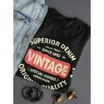 thumbnail image 3 of Vintage Superior Denim Design T-Shirt Women -Image by Shutterstock, Female Large, 3 of 4