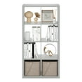 thumbnail image 5 of Furinno CUBICLE Open Back Decorative Cube Storage Organizer in 8-Cube Light Grey, 5 of 8