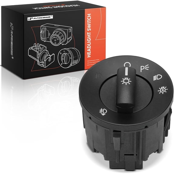 A-Premium Headlight Switch Instrument Panel Headlamp Dimmer Switch Compatible with Ford Fusion 2010-2012, Mustang 2010-2014, Flex 2009-2014/2016/2018-2019 & Mercury Milan 2010-2011, with Fog Lights