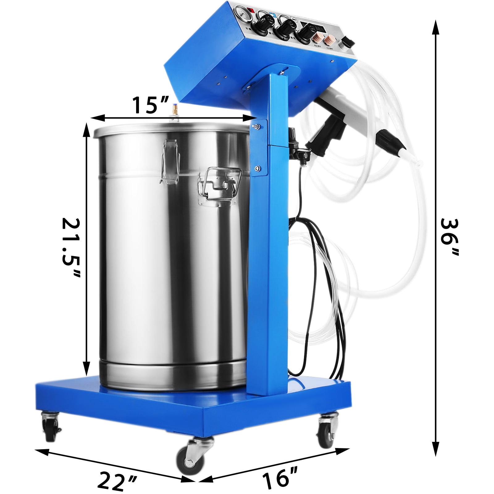 VEVOR Powder Coating Machine 50W 45L Capacity Electrostatic Powder Coating Machine Spraying Gun Paint 450g per Minute WX-958 Powder Coating System