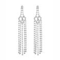 thumbnail image 4 of OUOYYO Sparkling Heart & Tassel Drop Earrings for Women Elegant Dangling Rhinestone Jewelry Reable Party Wedding Accessories, 4 of 4