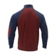 thumbnail image 3 of Sudadera sin capucha para hombre, estilo casual, con mangas raglán y cuello alto, de pana, con bloqueo de color, para exteriores, sin sombrero, de poliéster., 3 of 8