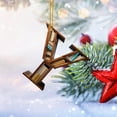 thumbnail image 6 of BNNG 26 Letters Christmas Tree Letter Shaped Bookshelf Pendant, Book Lover Christmas Tree Hanging Ornament, 2D Acrylic Mini Bookshelf Pendant for Xmas Tree Door Window Decor, 3 inch, 6 of 9