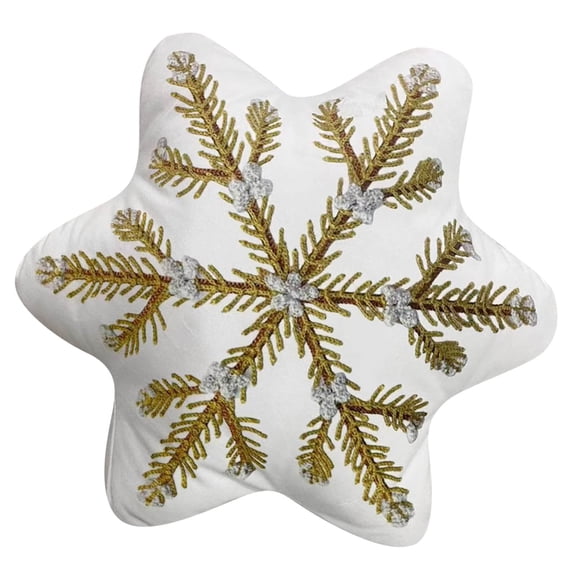 Winter Christmas Snow Pillow Cushion (filled PP Cotton) Home Holiday Decoration 2024 Filling New
