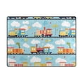 thumbnail image 5 of Yayeee Area Rugs for Living Room 5.2'x4' Non Slip Washable Bedroom Floor Carpet, Cartoon Train Pattern, 5 of 5