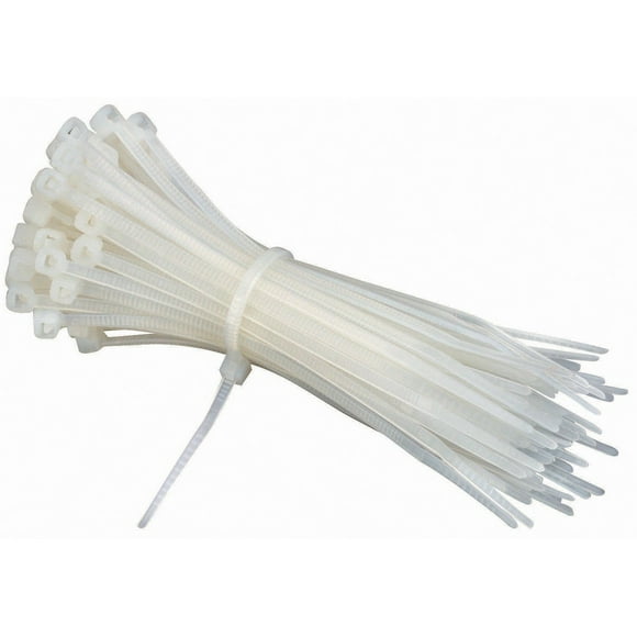 the Season Essentials Multi-Purpose Zip Ties & Hook and Loop Straps Set, 20 pcs - 11in White
