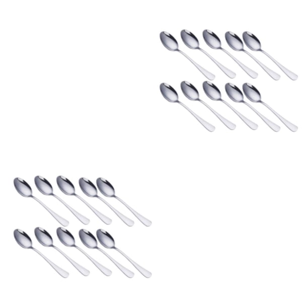 Cateissary Cuchara de acero inoxidable de 10 piezas para el hogar, té, helado, cuchara, vajilla Type2 NO2