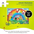 thumbnail image 3 of Crocodile Creek 36-Piece Jigsaw Floor Puzzle - Fun Floor Puzzles for Kids Ages 3-5 - Heavy-Duty Shaped Box for Storage - Over The Rainbow - 27" W x 20" H Finished, 3 of 7