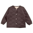 thumbnail image 5 of Mepaouo Boys Girls Fleece Lined Jacket Kids Winter Warm Long Sleeve Coat Button Down Cotton Outwear Grey 5-6 Years, 5 of 6