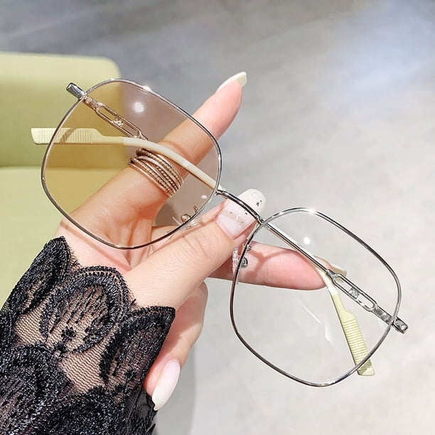 Gafas fotocromáticas anti-luz azul para miopía, montura grande, gafas sencillas para estudiantes, monturas populares, gafas para miopía terminadas