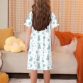 thumbnail image 3 of RXIRUCGD 2025 Vêtements d'Été pour Enfants 3-12 Ans Mode Couleur Unie Pyjamas Rêveurs Robe à Manches Courtes Col Rond, 3 of 5