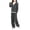 Black-oMqAp, variant on OJSFQUFP Girls Suit Stylish Medium and Large Childrens Hooded Zipper Jacket Wide Leg Pants Two Piece Suit