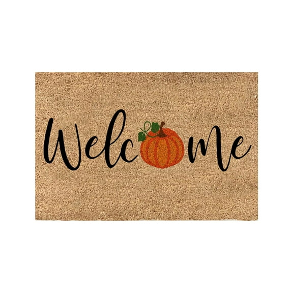 1 Pcs Autumn Welcome Door Mat Pumpkin Floor Mat Fall Seasonal Thanksgiving Halloween Indoor Outdoor Entrance Mat Fall Decor Mat Halloween Floor Mat Carpet Home Decor