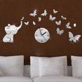 thumbnail image 3 of Elefantes jugar mariposa pegatina DIY espejo pared reloj calcomanías acrílico decoración del hogar papel pintado con espejo Sweethay JJ11048-01, 3 of 6