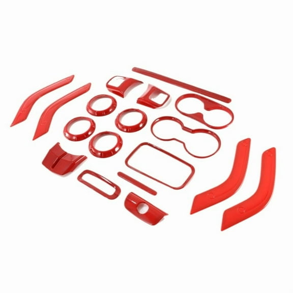 18Pcs Decoration Trim Cover For Jeep Wrangler JK JKU 2011 2012 2013 2014 2015 2016 2017 4 Door