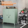 thumbnail image 3 of Metal Storage Cabinet 35.4”H Locking Storage Cabinet with 2 Adjustable Shelves and Doors, Small Storage Cabinet for Home Warehouse Office Garage (Green), 3 of 7