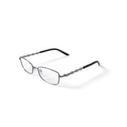 Walmart Womens 0413-09 Rectangular Prescription Eyeglasses with Case, Purple