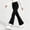 A23 Black, variant on Girls' Flare Pants High Waisted Bell Bottom Trousers Slim Fit Stretchy Casual Lounge Pants Comfortable School Everyday Wear Basic Leggings Bottoms