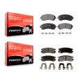 thumbnail image 1 of Positive Plus Front Rear Semi-Metallic Brake Pads Kit for Car Buick Rendezvous Pontiac Montana Chevrolet Venture Aztek Oldsmobile Silhouette KPF-100384, 1 of 8