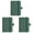 Green*3, variant on Ecohintz A7 Pocket Notebook with Pen Loop (100 Pages) - Softcover Sewed - Portable for Travel & School - Elastic Closure Keeps Writing Secure, Travel Size Journal, Blue