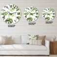 thumbnail image 4 of Designart 'Vintage Floral Tropical Leaves Ii' Tropical Wall Clock, 4 of 5