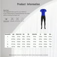 thumbnail image 3 of dPois Men's Ballet Short Sleeve Tight Jumpsuit Unitards Bodysuit Dancewear Contrast Color Bodysuit Navy Blue XL, 3 of 3