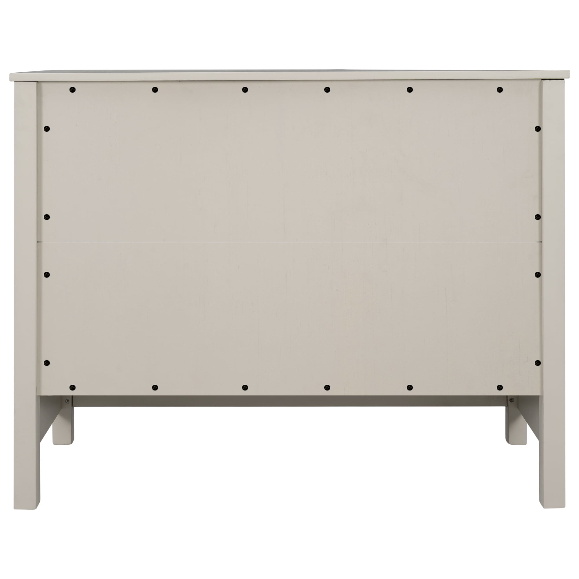 Aukfa Wood Sideboard Buffet Cabinet with Doors and Adjustable Shelf, Cream White