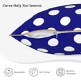 thumbnail image 5 of Xecao Navy And White Polka Dot Print Soft Velvet Decorative Throw Pillow Covers, Square Cushion Cases for Bed, Sofa, Living Room, Car, and Indoor Outdoor Use-20"x20", 5 of 8