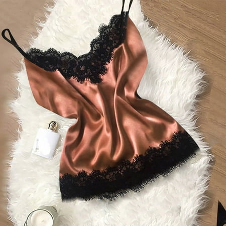 

Gyouwnll Sleepwear For Womens Pajamas For Women Nightgowns For Women New Lace Satin Sleepwear Lingerie Temptation Babydoll Underwear Nightdress