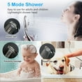 Shower Heads 5 Setting with Handheld Sprayer & Long Hose High Pressure