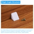 thumbnail image 5 of 20 Pcs 90 Degree Plastic Corner Braces, 21x23x21mm Shelf Right Angle Brackets with Screws, Brown, 5 of 6