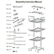 Foldable Drying Hanger, iMountek 3-Tier Foldable Rolling Drying Rack Laundry Clothes Storage Hanger with Dual Side Wings