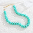 thumbnail image 4 of Leaf Resin Chunky Beaded Necklace for Women, Simple Modern Style Necklace Jewelry Accessory, 4 of 6