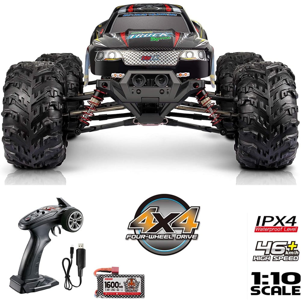 High Speed Remote Control Car 1:10 Scale 30MPH 4WD 2.4Ghz Remote Control  Truck 9125 Waterproof RC Offroad Car Boys Electric Monster Truck for Kids  and