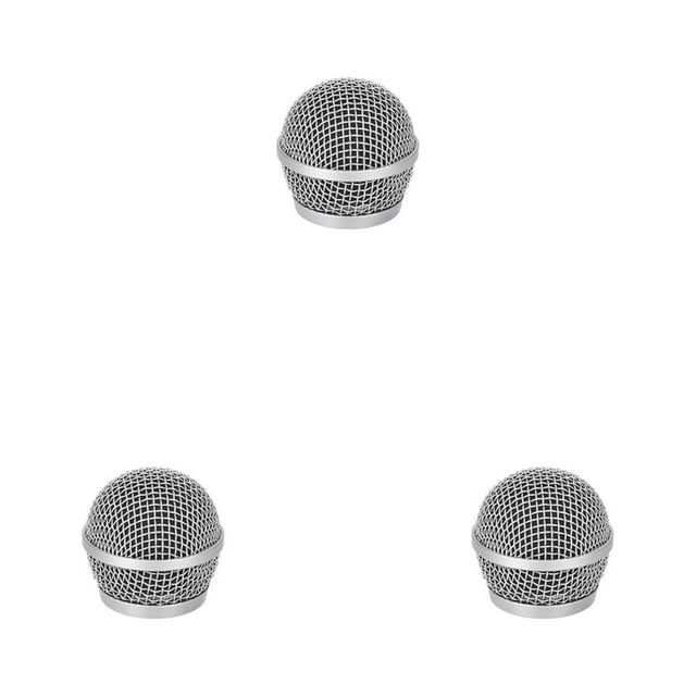 Guardoinrt Replacement Microphone Grille Portable Replacing Professional Universal Detachable Protective Build-in Sponge Party Mic Head Type 1 3Set