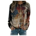 thumbnail image 2 of Turilly Women's Casual Print Sweatshirts Thermal Crewneck Long Sleeve T-Shirts Loose Com, 2 of 5